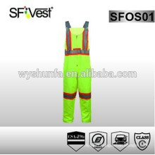 High visibility reflective safety coveralls with reflective tape , class 2 CAS Z96-09